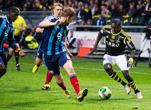 Djurgårdens Yussif Chibsah, Simon Tibbling och Peter