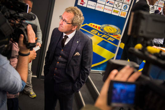 Presskonferens med Erik Hamrén, förbundskapten som