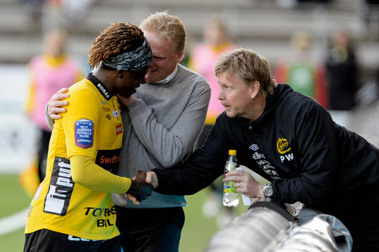 Jörgen Lennartsson, tränare och Peter Wettergren,