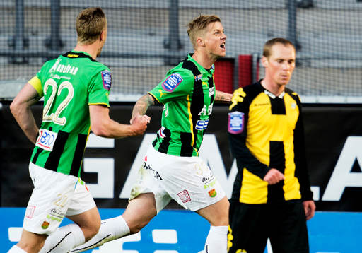 Andreas Drugge, Gais, gör matchens enda mål på straff.