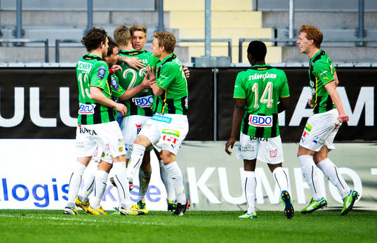 Andreas Drugge, Gais, gör matchens enda mål på straff.