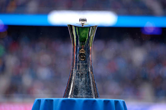 Svenska Cupen pokalen står uppställd innan finalen i