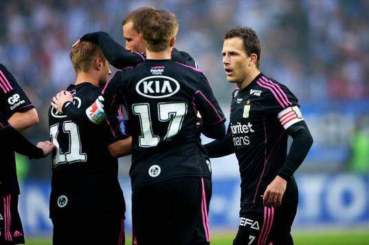 Tobias Hysén, IFK Göteborg jublar med lagkamraterna