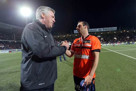 FIN DE CARRIERE Ludovic GIULY / Carlo ANCELOTTI -