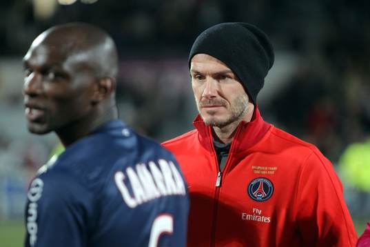 Zoumana CAMARA / David BECKHAM - 26.05.2013 - Lorient /