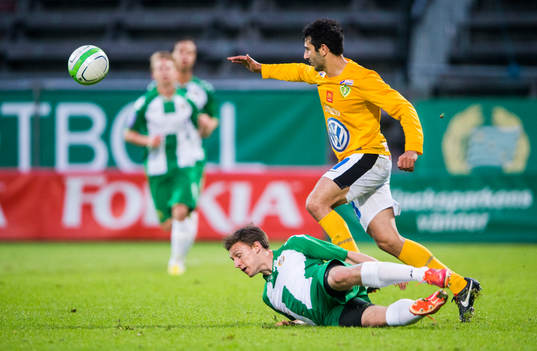 Platt fall för Billy Schuler, Hammarby mot Andre Calisir,