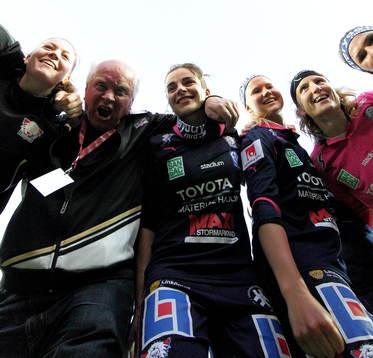 Matchvinnare Linköping Pernille Harder (med handen framme)