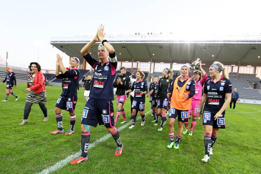 Linköping Nilla Fischer med sitt segrande Linköping