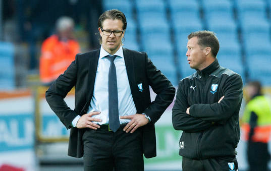 Rikard Norling och Daniel Andersson, tränare, Malmö