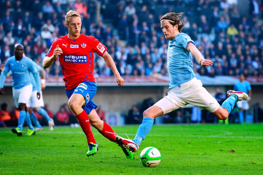 Emil Forsberg, Malmö FF och Peter Larsson, Helsingborg