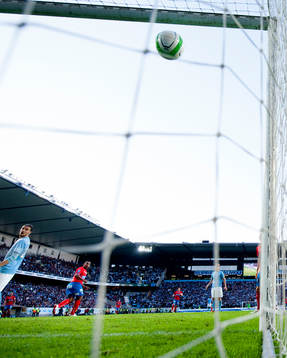 Álvaro Santos, Helsingborg, nickar in 1-1