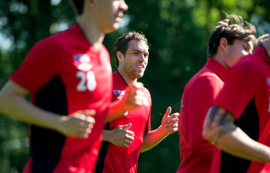 Johan Elmander tränar med sitt gamla lag Örgryte