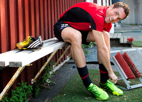 Johan Elmander tränar med sitt gamla lag Örgryte