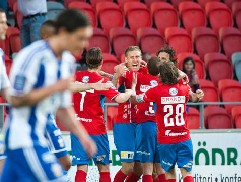 Mario Vasilj, Öster jubel och Göteborgs spelare deppar i