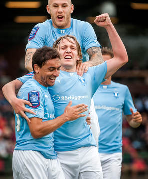 Emil Forsberg, Malmö FF, jublar