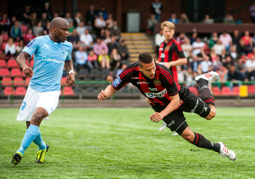 Tokelo Rantie, Malmö FF, och Panajotis Dimitriadis,