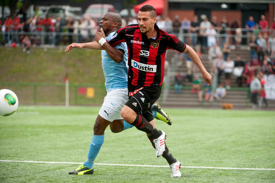 Tokelo Rantie, Malmö FF, och Panajotis Dimitriadis,
