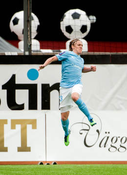 Emil Forsberg, Malmö FF, jublar