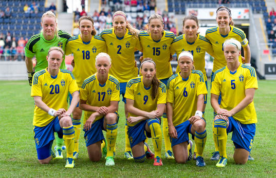 Bakre raden fr.v. Kristin Hammarström, målvakt, Jessica