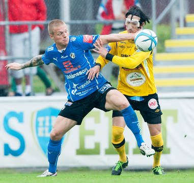 Gudjon Baldvinsson, Halmstad och Daniel Ivanovski, Mjällby