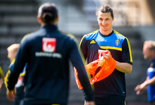 Träning på Söderstadion i Stockholm. Zlatan Ibrahimovic
