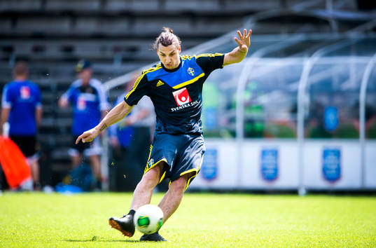 Träning på Söderstadion i Stockholm. Zlatan Ibrahimovic