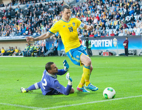 Zlatan Ibrahimovic, , Sverige, mot Tome Pachovski,