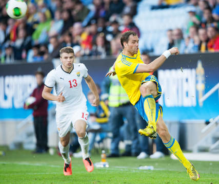 Johan Elmander, Sverige, och Stefan Ristovski, Makedonien