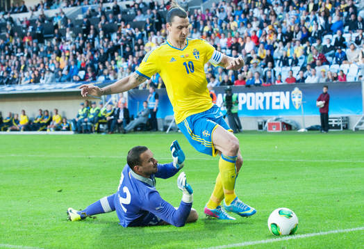 Zlatan Ibrahimovic, , Sverige, mot Tome Pachovski,
