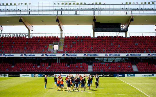 Det svenska U21-laget tränar på Myresjöhus Arena i