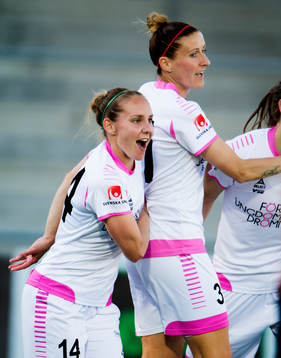 Manon Melis, Anja Mittag, LdB FC Malmö, jublar