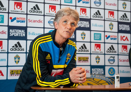 Pia Sundhage, Förbundskapten för Sveriges damlandslag,