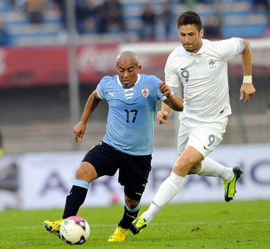 Egidio Arevalo / Olivier GIROUD - 05.06.2013 - Uruguay /