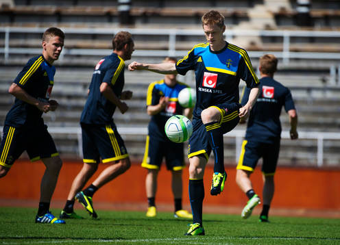 Rasmus Elm på Sveriges träning 6 juni 2013 i Stockholm