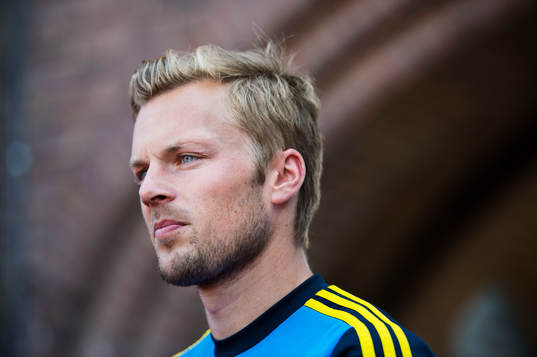 Sebastian Larsson på Sveriges träning 6 juni 2013 i