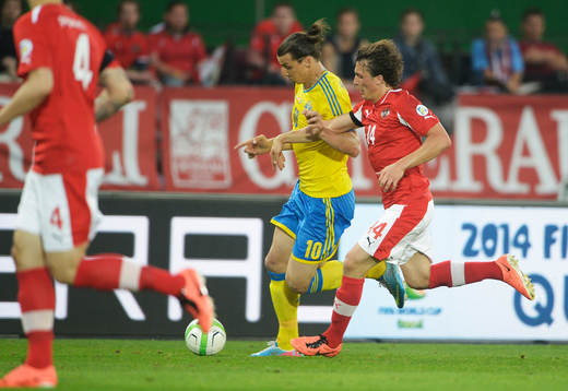 Zlatan Ibrahimovic, Sverige och julian Baumgartlinger,