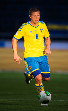 Sveriges Anders Svensson i matchen mellan Sverige och