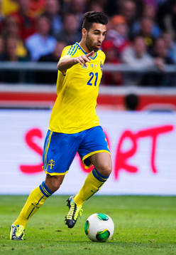 Sveriges Jimmy Durmaz i matchen mellan Sverige och