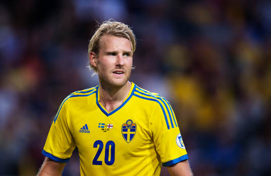 Sveriges Ola Toivonen i matchen mellan Sverige och