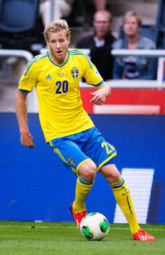 Sveriges Ola Toivonen i matchen mellan Sverige och