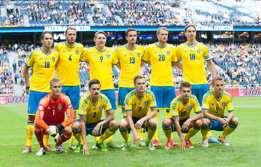 Övre raden från vänster: Albin Ekdal, Andreas Granqvist,