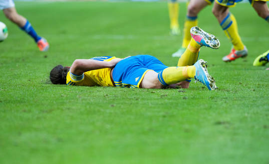 Skada, Zlatan Ibrahimovic, Sverige, ont i ryggen