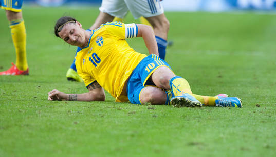 Skada, Zlatan Ibrahimovic, Sverige, ont i ryggen