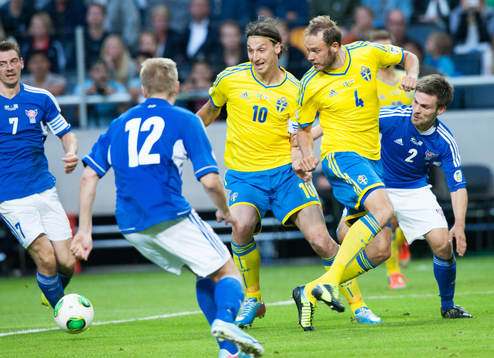 Andreas Granqvist och Zlatan Ibrahimovic, Sverige