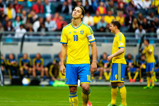 Zlatan Ibrahimovic, Sverige strax innan avspark i matchen