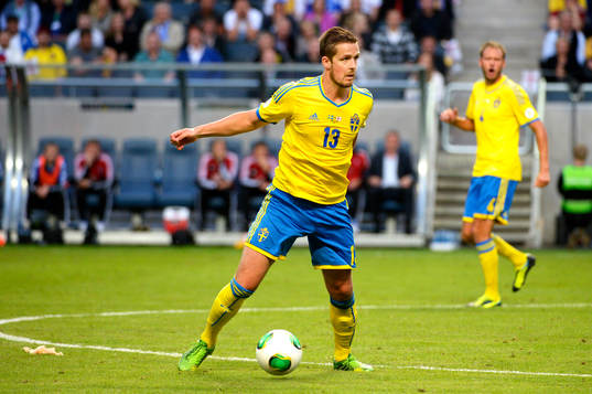 Sveriges Per Nilsson i matchen mellan Sverige och