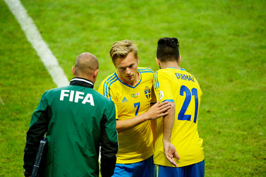 Sebastian Larsson, Sverige byts ut mot Jimmy Durmaz, Sverige