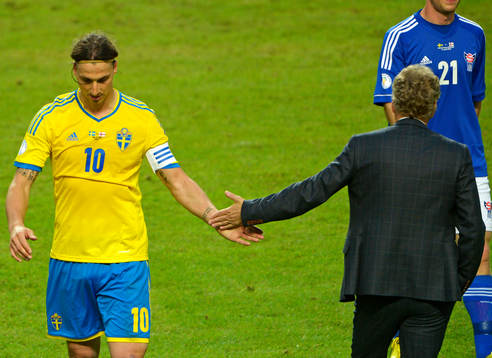 Zlatan Ibrahimovic, Sverige tar Erik Hamrén,