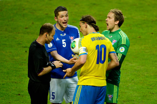 Zlatan Ibrahimovic, Sverige och Atli Gregersen samt Gunnar
