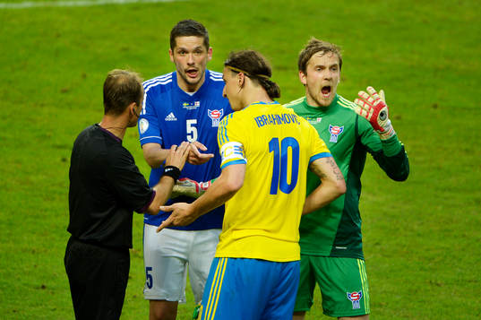 Zlatan Ibrahimovic, Sverige och Atli Gregersen samt Gunnar